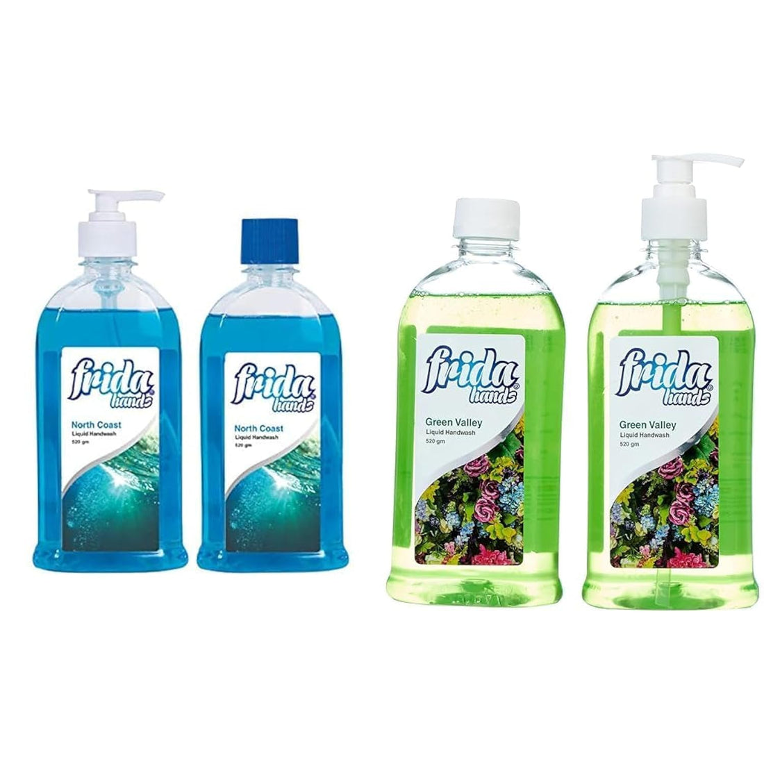 Frida Hand "North Coast 520gm Pump and Bottle + Green Valley 520gm Pump and Bottle"