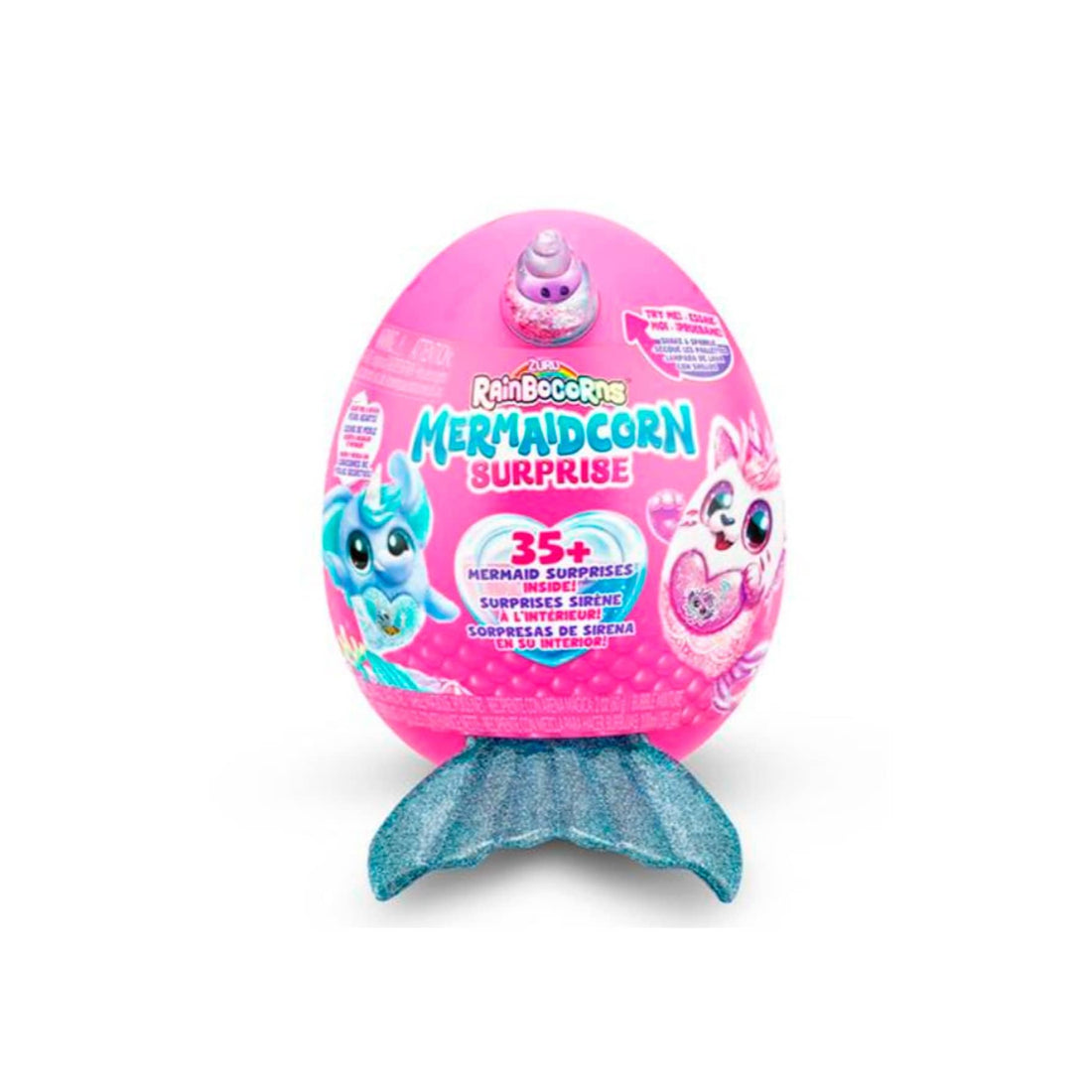 ZURU Multicoloured 30 cm Mermaid Plush Toy in Egg with Accessories - Assorted Models, 1 Piece, Kid