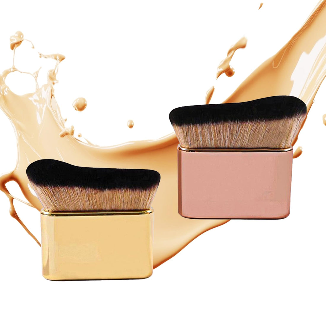 2 Pcs Body Foundation Brush, Body Blending Brush, Self Tanner Brush, Body Makeup Brush, Body Tanning Brush, Large, Reusable, Brush for Fake Tan Face, Accurate Application on Hands, Elbows Suitable