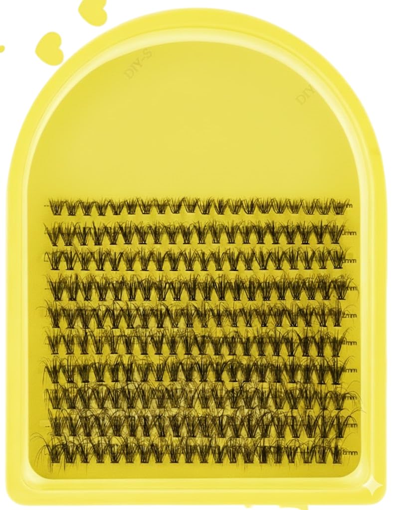 Cluster Lashes 120 Pcs Individual Lashes 20D D Curl False Eyelashes Extension Reusable Soft Lashes Extension Diy at Home (109-0.07 D-MIX -9-12M)