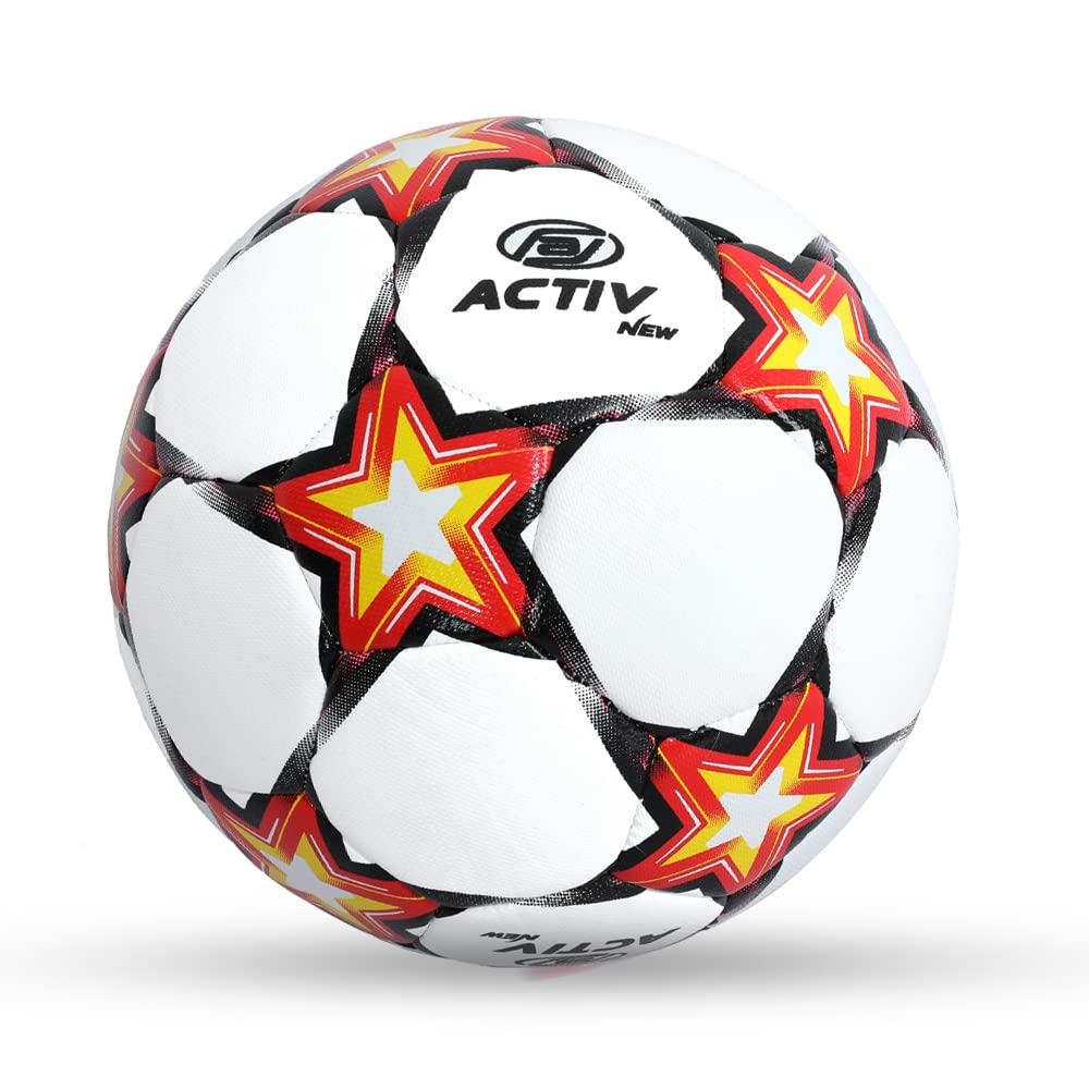 Activnew Soccer Football, White*Fiery*Black, Size 1