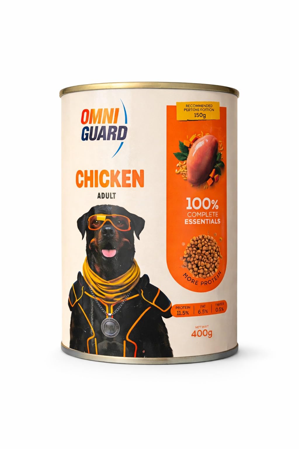 Omni-Guard Adult Wet Dog Food Complete Essentials Canned Meal (1 Piece - 400 Gram, Chicken)
