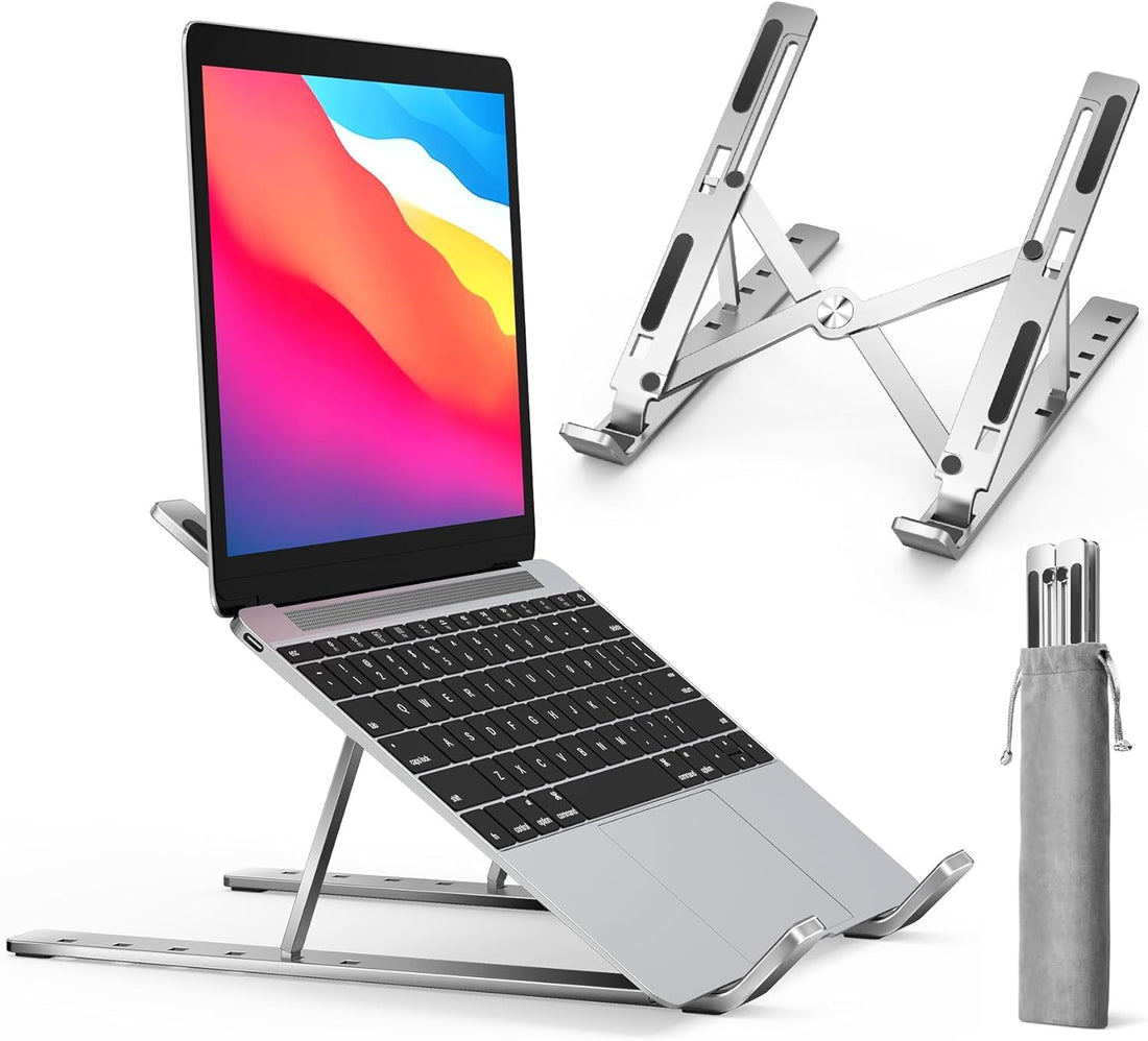 Portable Laptop Stand, Multi-Angle Adjustable, Compatible with 22.9-39.6 cm Devices. (black)