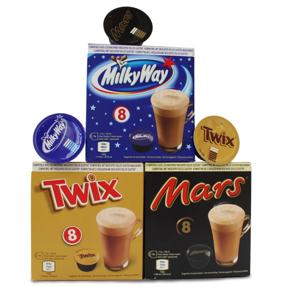 NESCAFÉ DOLCE GUSTO Mars Chocolate Drinks & Treats Suitable for (3 x 8 capsules)