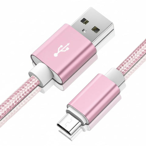 Mico USB Charging Cable Premium Braided Nylon For Power Bank, 20cm, Durable Protective Cord (Multi-Color Pack)