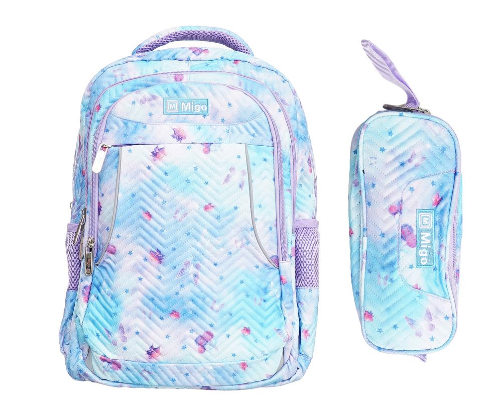 Migo Set Laptop School Backpack 18"+ Pencil Case