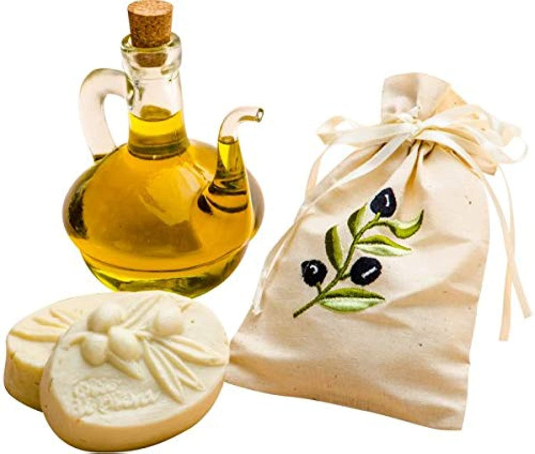Nefertari Olive Oil Soap with Embroideries Bag