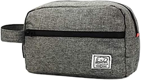 Men's handbag made of linen fabric, in gray colour