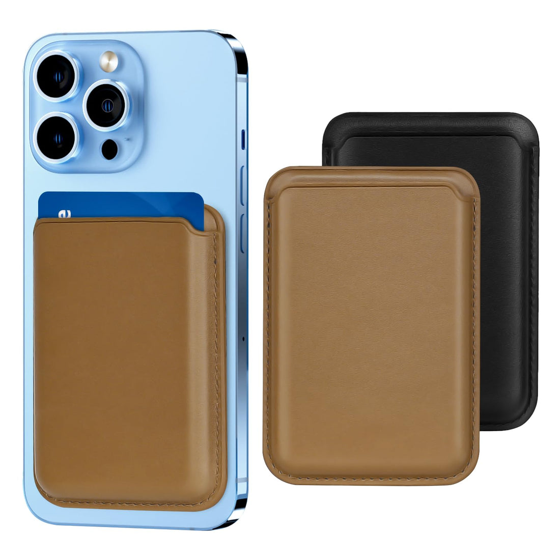 WELLNEC Magnetic Card Wallet Holder with MagSafe - for iPhone 15 Pro Max/15 Plus/15 Pro/15, iPhone 14 Pro Max/14 Plus/14 Pro/14, iPhone 13 Pro Max/13 Pro/13, iPhone 12 Pro Max/12 Pro/12