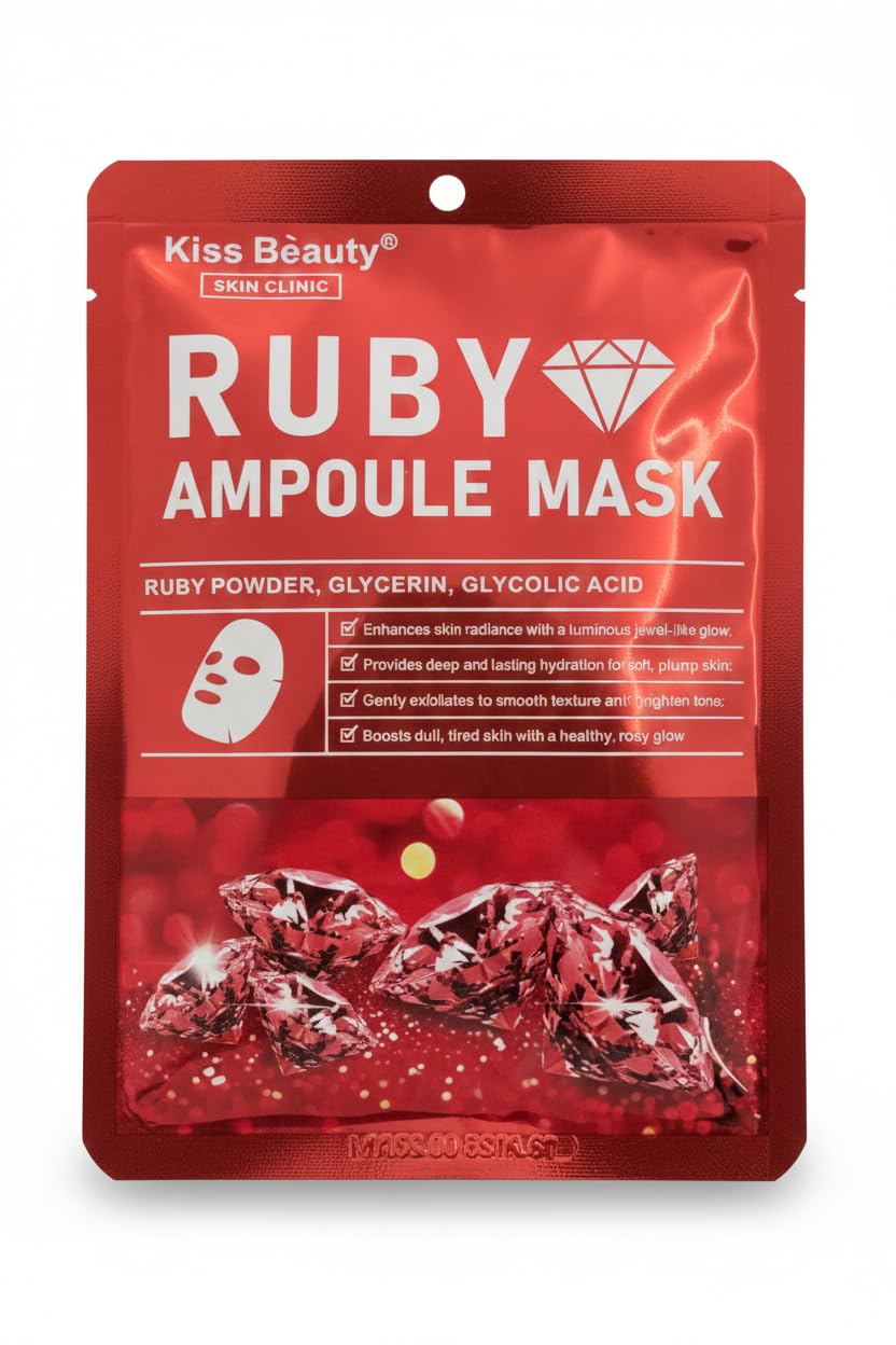 Kiss Beauty Skin Clinic Face Mask - 1 Piece (30 ml, Ruby - Ampoule)