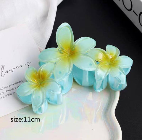 Flower Hair Clip Bow Hawaiian Trio Trend