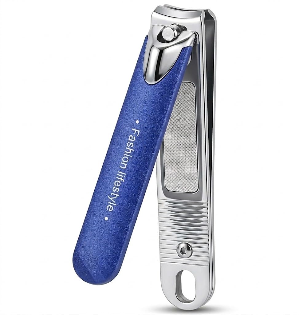 Nail Clippers LARGE,Sturdy Stainless Steel Toenail and Fingernail Clipper Cutters with Sharp Blades,Nail Clippers -1pc-RANDOM COLOR