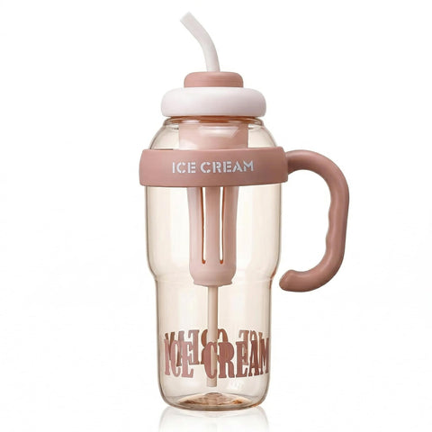 Nopatia 1300ml Water Bottle with Straw Sports Design for Kids and Adults, Perfect for Camping and Sports, Large Water Cup. (Cashmere)