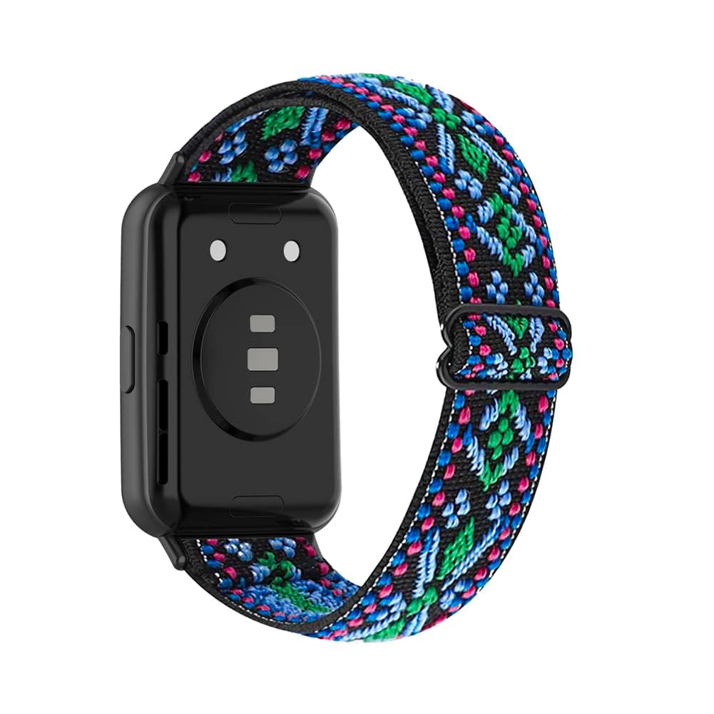 Dl3 Mobilak Strap Compatible with Huawei Band 8 / Huawei Band 9 / Huawei Band 10, Soft Elastic Nylon Straps, Adjustable Stretchy Sports Replacement Bracelets Wristbands for Women Men