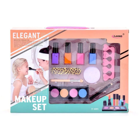 Kids Makeup Kit – Next Store with Palette & Nail Polish – Safe and Washable Cosmetic Kit for Toddlers to Develop Creativity and Imagination