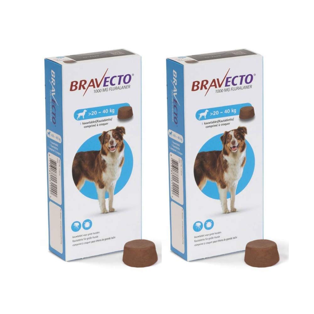Bravecto for Ticks And Fleas 1000mg 20kg-40kg (1 Chew)