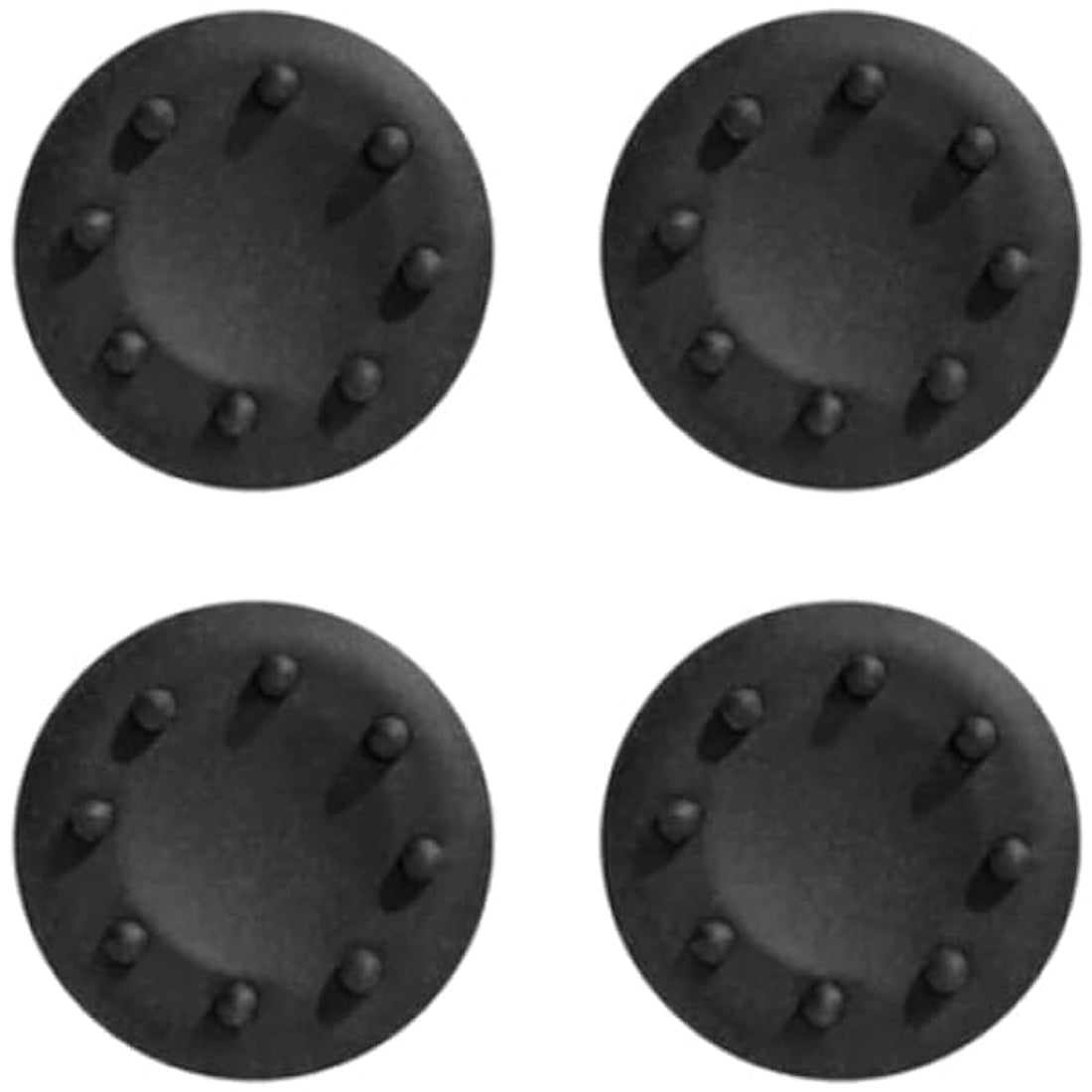 4 x Silicone Analog Joystick Thumbstcks Thumb Stick Grips Caps Compatible with PS4 PS5 BOX One 360 Controllers (Black)