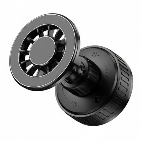 Magnetic Phone Holder compatible with MagSafe, 360 Degree Rotation, Universal Car Mount, for table, desk built-in 6 rubidium magnets for powerful stable, come with metal ring for other mobiles (i-155)