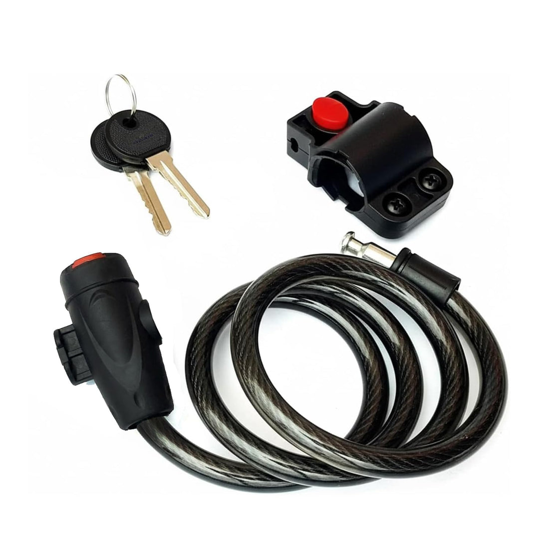 CYCLISTA Bike Lock High Security Anti-Theft Steel Wire Bicycle Lock with Key and Buckle - Superior Protection for Mountain Road Hybrid Bikes
