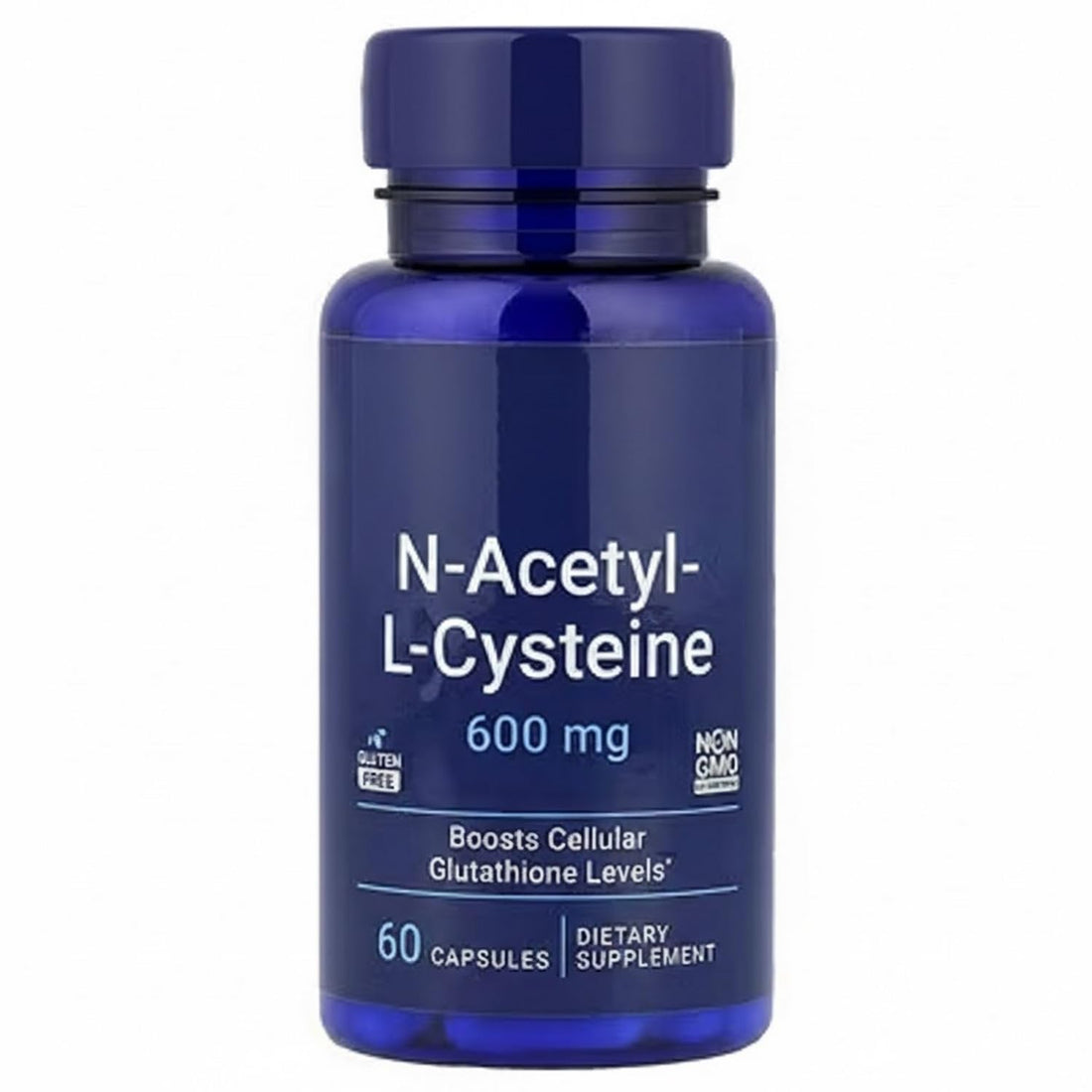 N a c N-Acetyl-L-Cysteine, 600 mg, 60 Capsules, with Practical Pill Box, Laboratory Tested, Gluten Free, Soy Free, Vegetarian