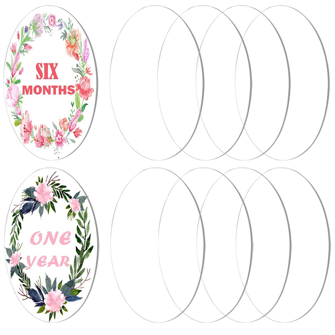 12 Pieces Clear Circle Acrylic Sheet 6 Inch Acrylic Plexiglass Disc Transparent Round Acrylic Sign for Cricut Cutting and Engraving, Name Cards, Painting and DIY Projects