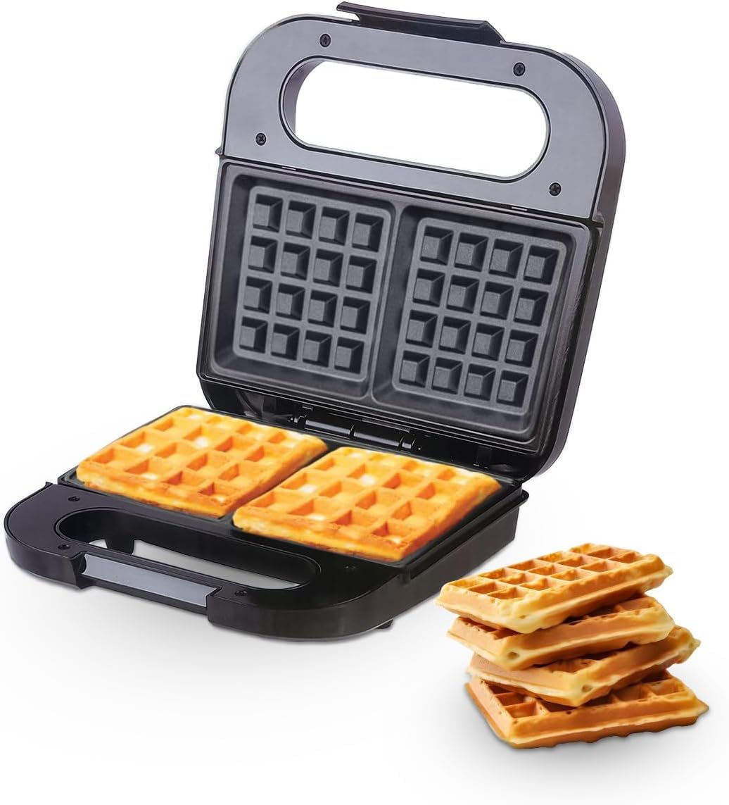 Waffle Maker Non Stick Coating 800W High Power Waffle Machine With Double Sided Heating LED Indicator Easy To Clean Compact Vertical Storage, 2023-9