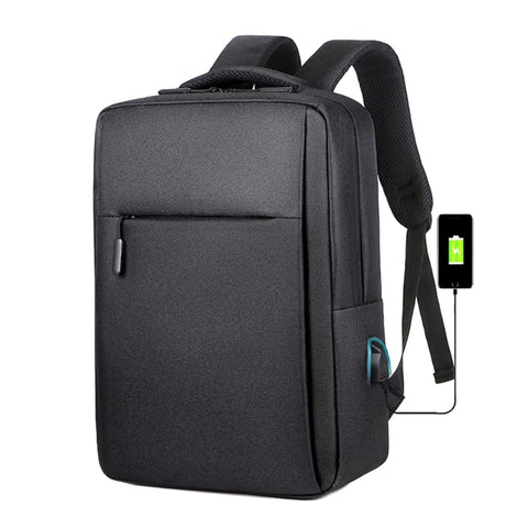 Laptop Backpack 15.6 Inch Business Slim Durable Laptops Travel Backpacks with USB Charging Port, Durable, Water-Resistant, College School Computer Bag Gifts for Men and Women Fits Notebook, black