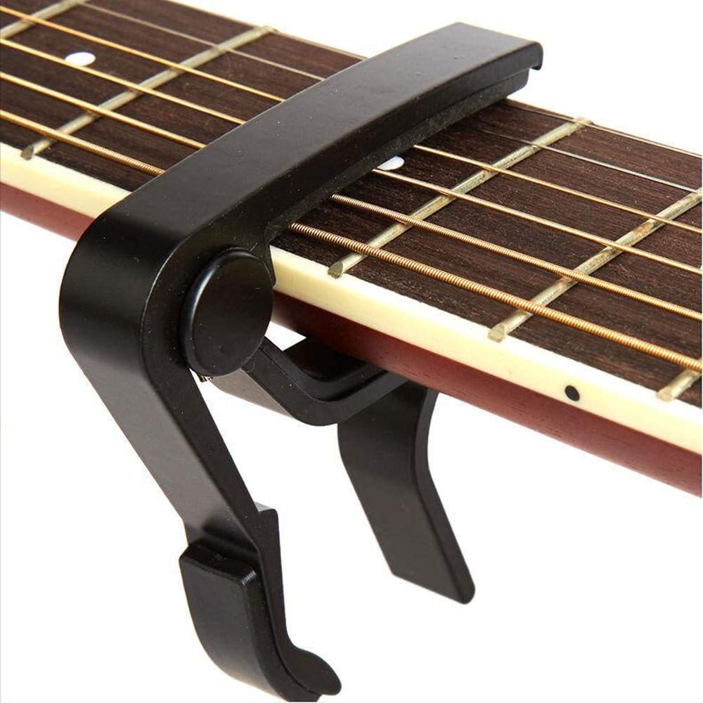 Rubik Guitar Capo, Rubik Aluminum Alloy Guitar Capo Clamp for 6-String Acoustic, Classic and Electric Guitar (Black)