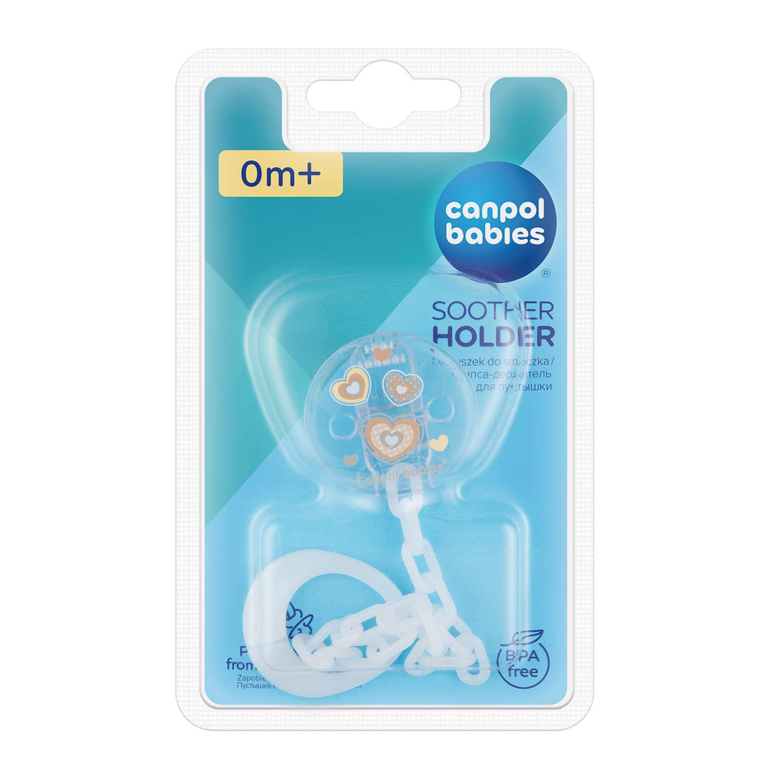 Canpol babies Soother Holder NEWBORN BABY-whitw
