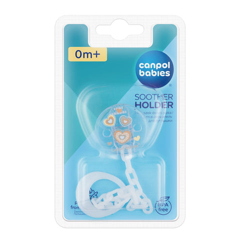 Canpol babies Soother Holder NEWBORN BABY-whitw