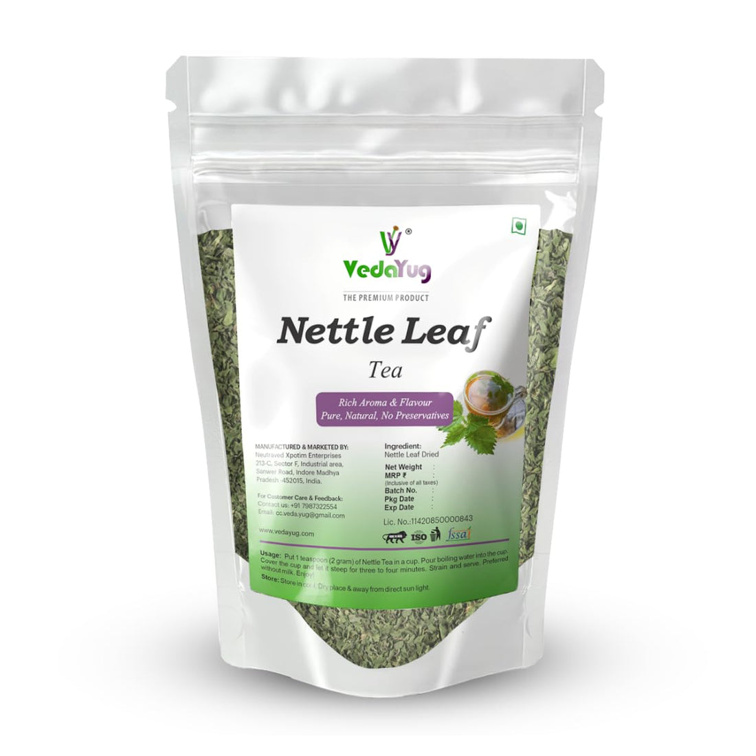 VY VedaYug Nettle Leaf, Stinging Health Supporting Herb Tea, Collect from Himalayan Belt 25g