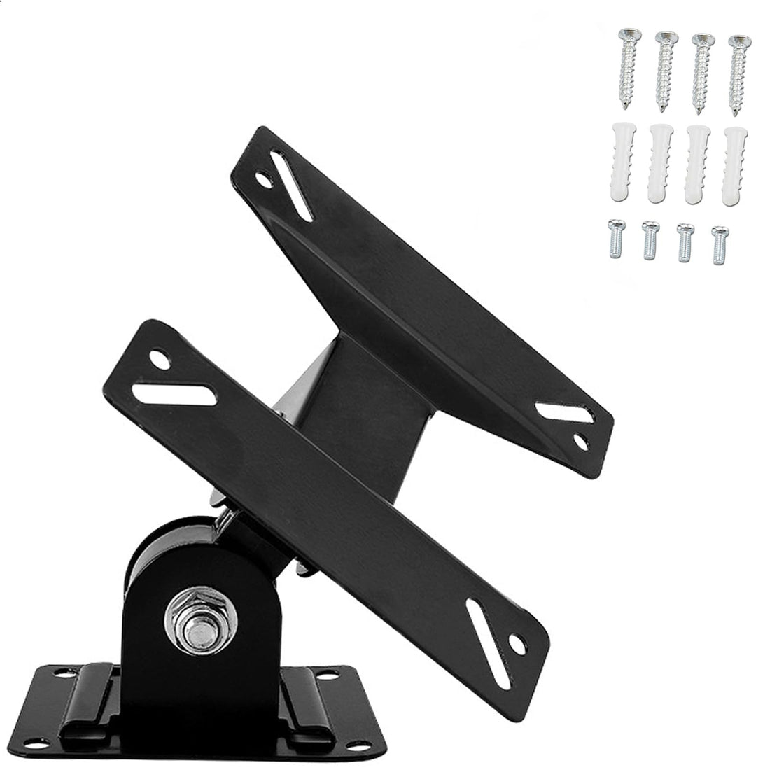 TV Monitor Wall Mount Bracket, for Most 14-24 Inch LED LCD Flat Screens TVs, Max VESA 75x75mm to 100x100mm up to 35 lbs/15kg, with Rotation, Swivel, Tilt, Extension and Leveling Adjustment