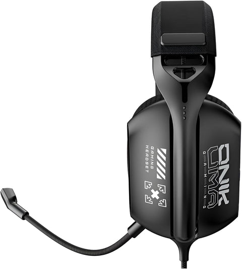ONEKUMA X12 Wired Gaming Headset | 50mm Drivers | RGB Lighting | Noise Canceling Mic | USB + 3.5mm Switch