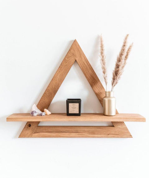 MacrameStore/boho decor - wood, above toilet shelf wood organizer