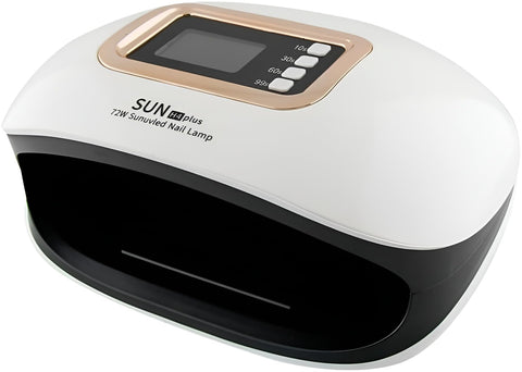 72W LED UV Nail Dryer Lamp with 37 LED Lights, Fast Drying Gel Nail Lamp with Auto Sensor and Low Heat Mode for Manicure and Pedicure Use