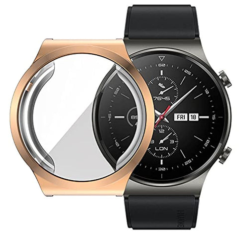 Complete Protection Silicone Cover for GT2 Pro Smart Watch – Rose Gold