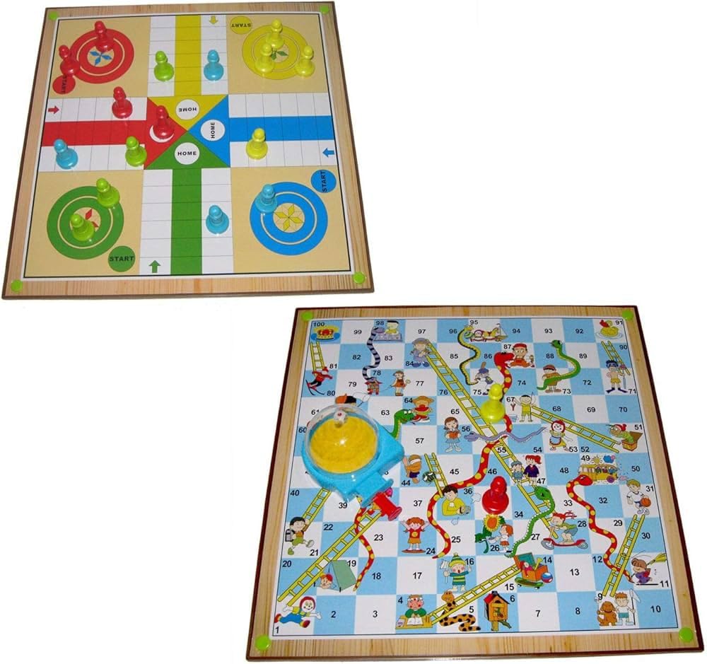 Double-Sided Classic Games: Ludo and Snakes & Ladders