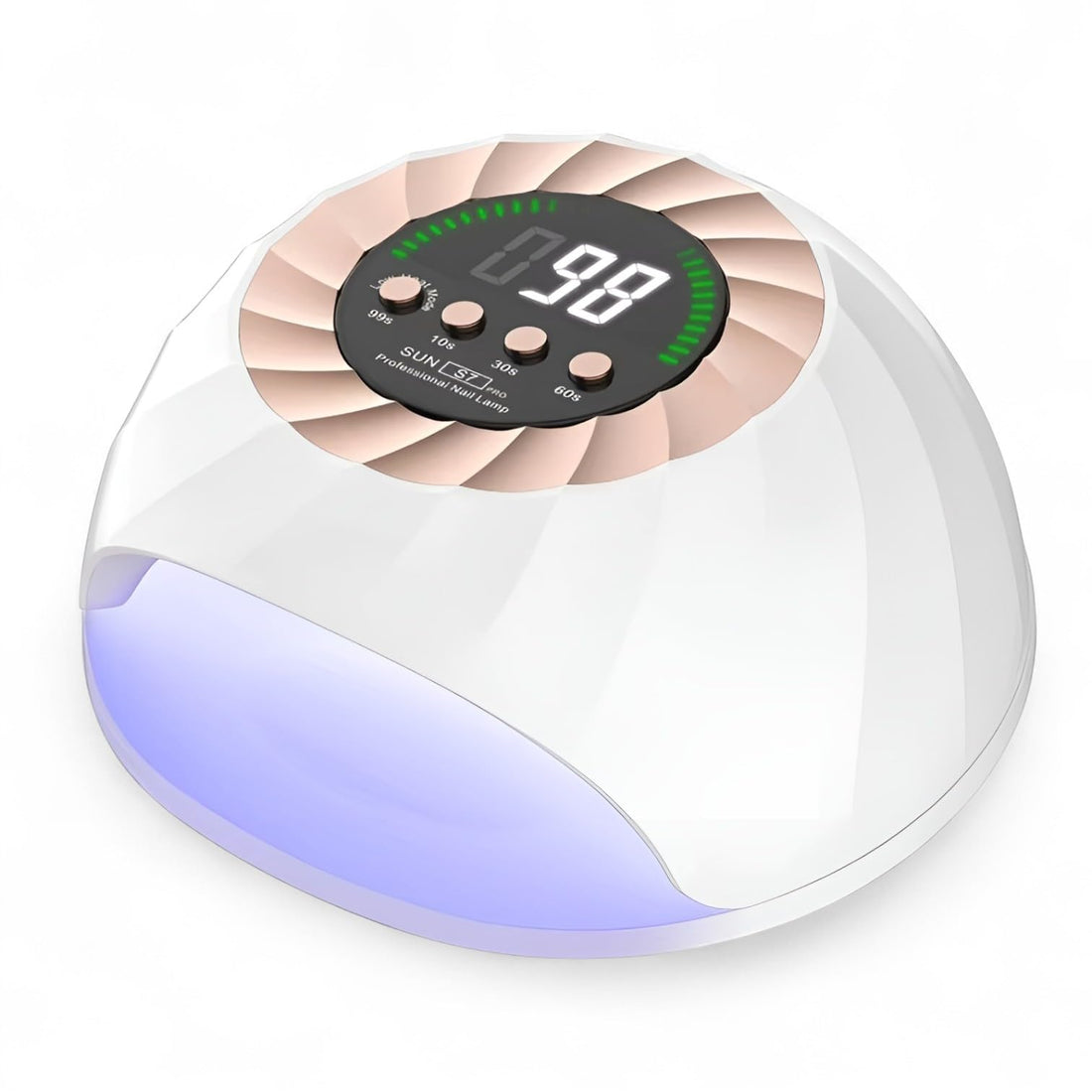 SUN S7 PRO UV LED Nail Dryer, 268W UV LED Nail Dryer with 4 Auto Timers, Smart Sensor, LCD Display, Fast Drying Gel Polish Perfect for Home Salon Use, Professional Nail Art Tool (White)