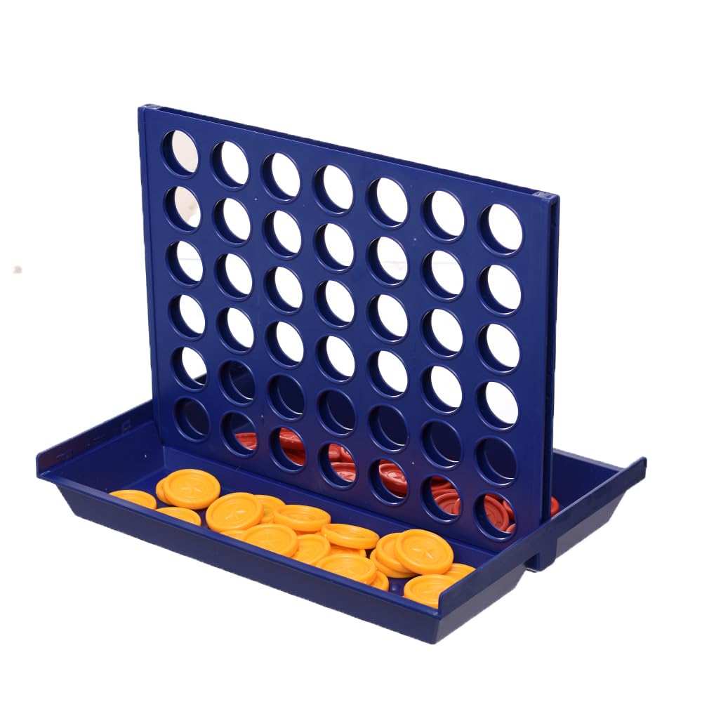 Four In A Line Game An Ideal Travelling Companion With Discs And Three Winning Ways To Develop Skills For Kids - Multi Color