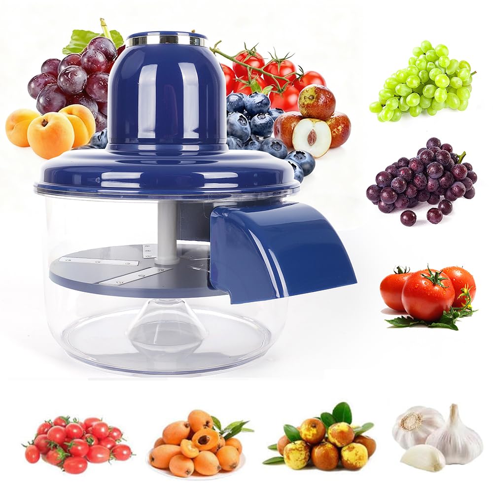 Automatic Grape Peeler Machine, Electric Garlic & Cherry Tomato Peeler Skin Remover Tool for Small Fruits, Effortless Peeling for Home Kitchen (Blue-1PC)