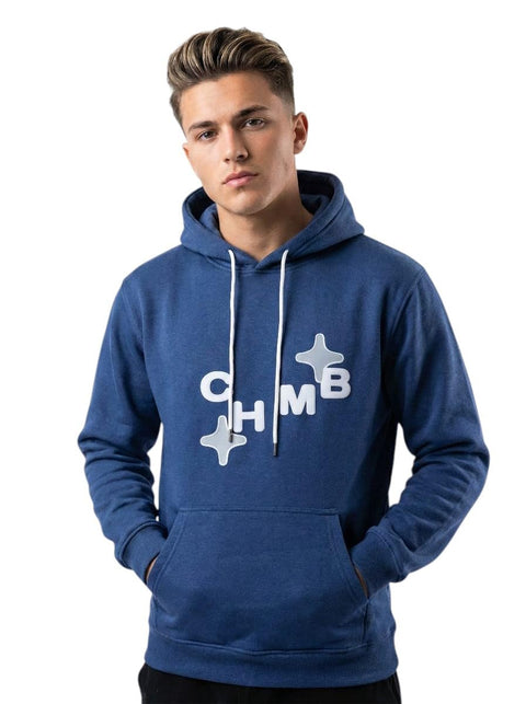 Miza Men's Winter Hoodie, Hoodie, Heavy Cotton, Fashion Printed Design, Front Pocket, Blue