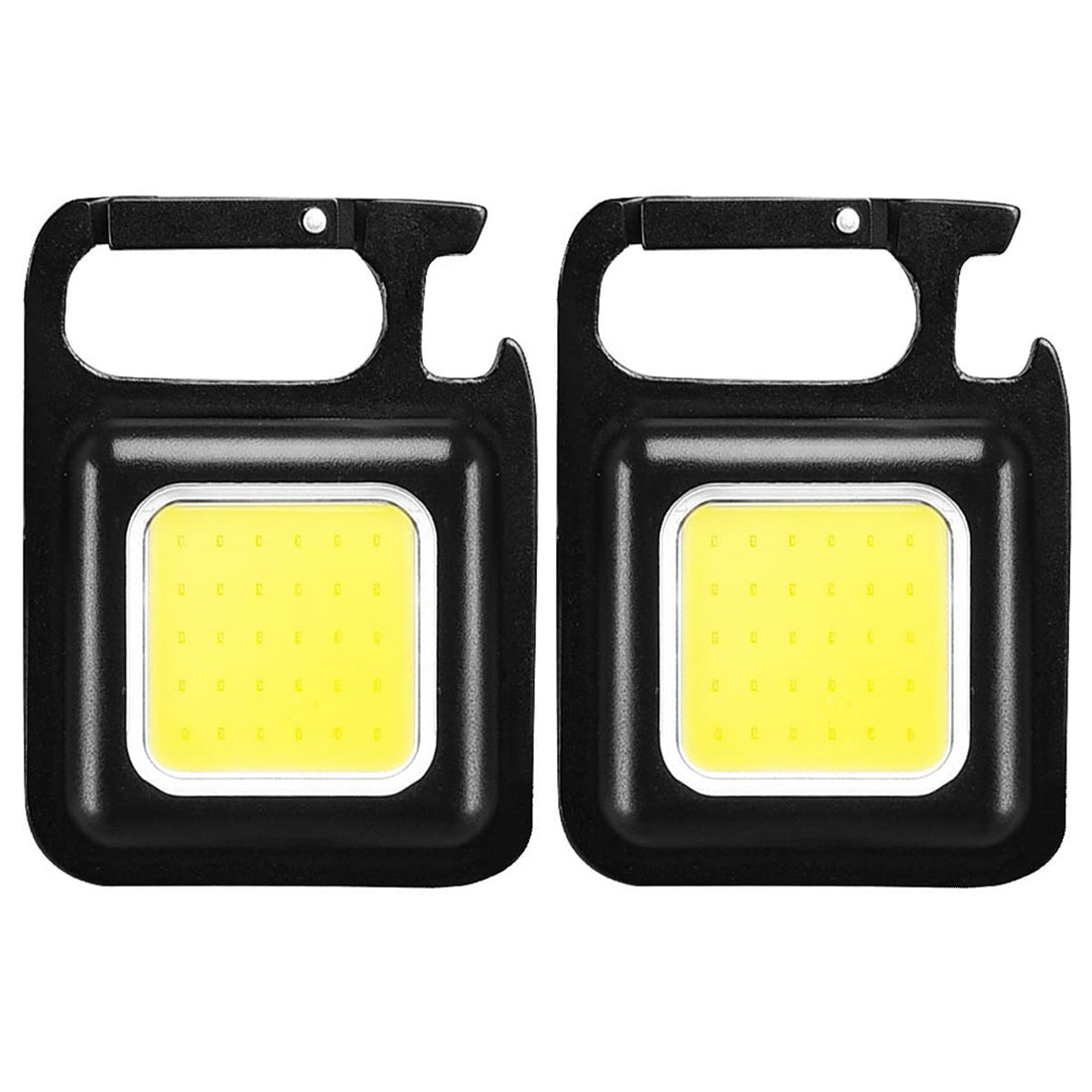 Relax love 2PCS LED Small Flashlight 800 Lumens Multifunctional Keychain Emergency Light, Mini COB Keychain Torch USB Rechargeable Waterproof Portable Pocket Torch 3 Modes for Walking Camping Fishing