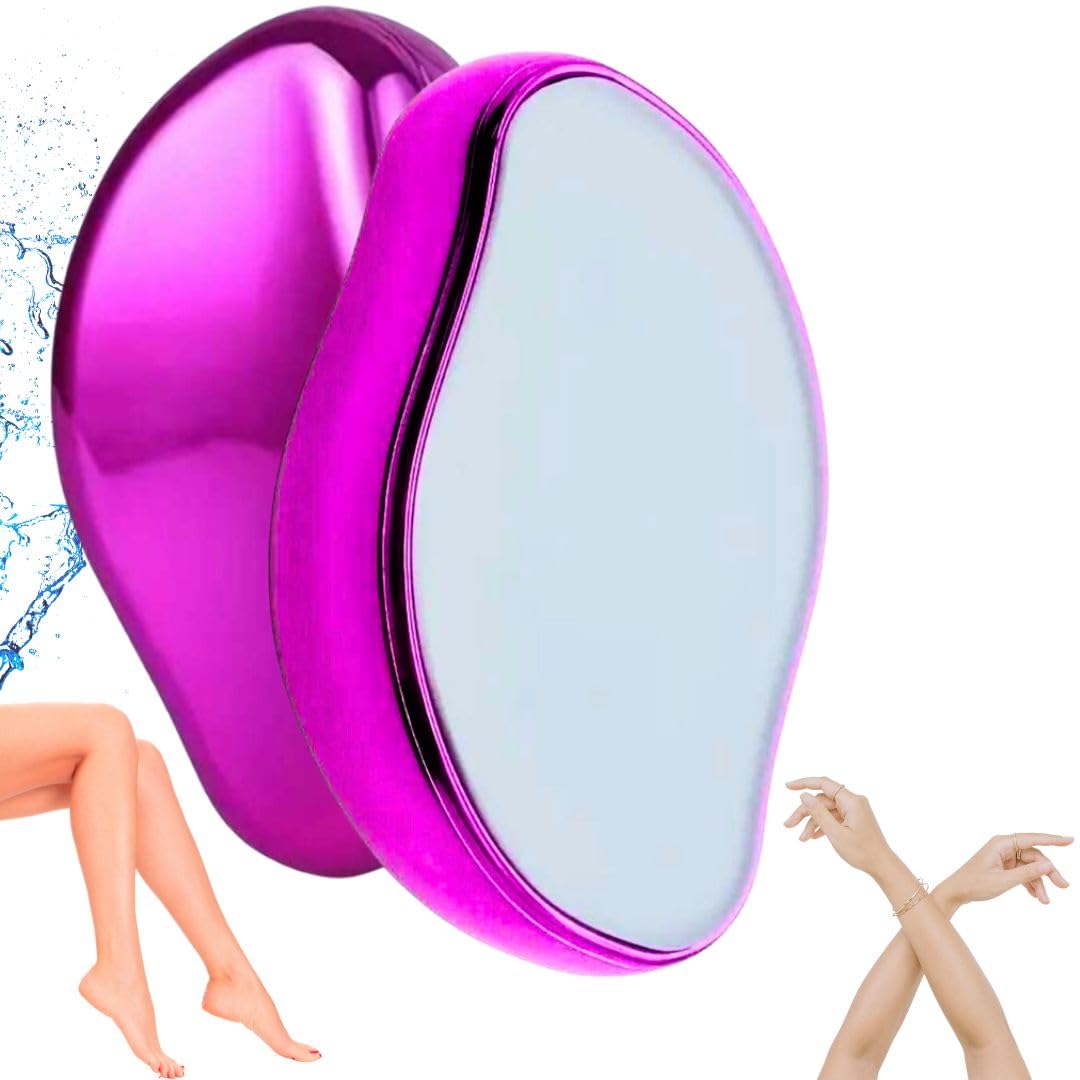 Crystal Hair Eraser, Improved Magic Crystal Hair Remover, Reusable Easy to Use Silky Smooth Nano Painless Exfoliation Hair Removal Device, Hair Removal Stone, Portable Crystal Epilator & Exfoliator