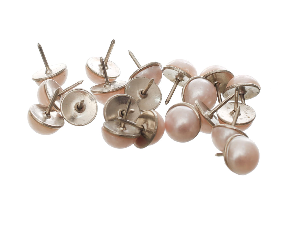 Mintra 95646 Versatile Office Pins Plastic Box, Pearl Misty Pink 20-Piece