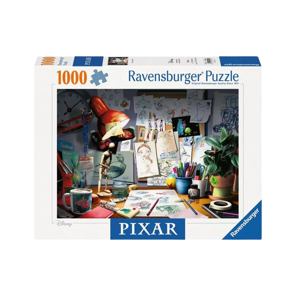 Ravensburger Disney The Artist's Desk 1000 Piece Jigsaw Puzzle for Adults - 12000302 - Handcrafted Tooling, Made in Germany, Every Piece Fits Together Perfectly