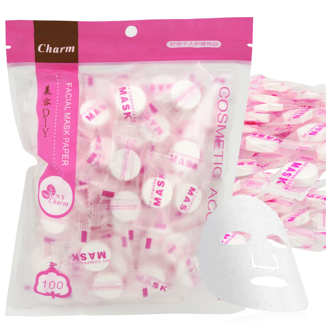 DIY Fleece Compressed Facial Sheet Mask - 100 Count