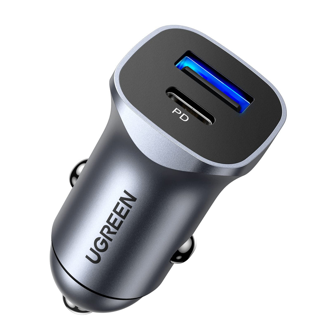 UGREEN PD 24W Car Charger Fast Charging for iPhone 13 Dual USB Ports Car Adapter Type C Compatible with iPhone 13 Pro/13 Pro Max/13/13 mini/12 Pro Max, iPad 9,iPad mini 6,Samsung S21,Huawei Mate20,etc
