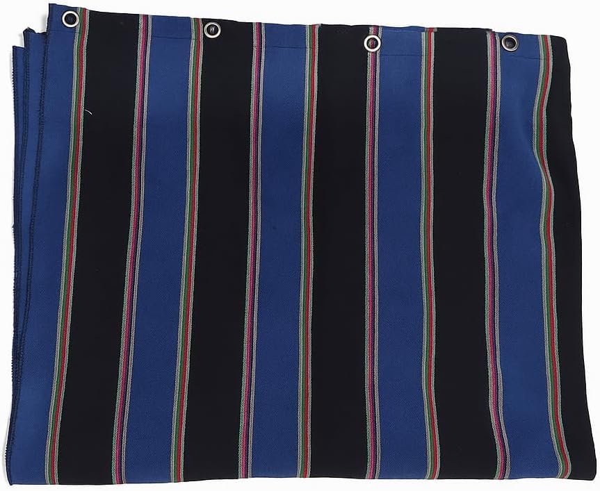 Balcony Curtain (Balcony Fabric Curtain 8 Grommets 127 * 260 Blue Red Stripes)