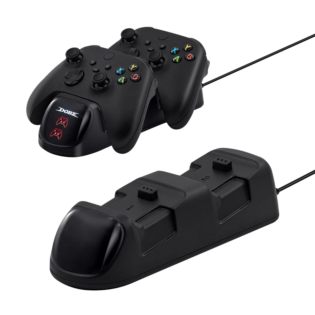 Mcbazel Controller Charger Station with 2 x 1200mAh Rechargeable Battery Packs for Xbox Series X/S, Xbox Elite 1/2, Xbox One X/S, Xbox One Controller, Dual Charging Dock for Xbox Controller
