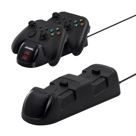 Mcbazel Controller Charger Station with 2 x 1200mAh Rechargeable Battery Packs for Xbox Series X/S, Xbox Elite 1/2, Xbox One X/S, Xbox One Controller, Dual Charging Dock for Xbox Controller